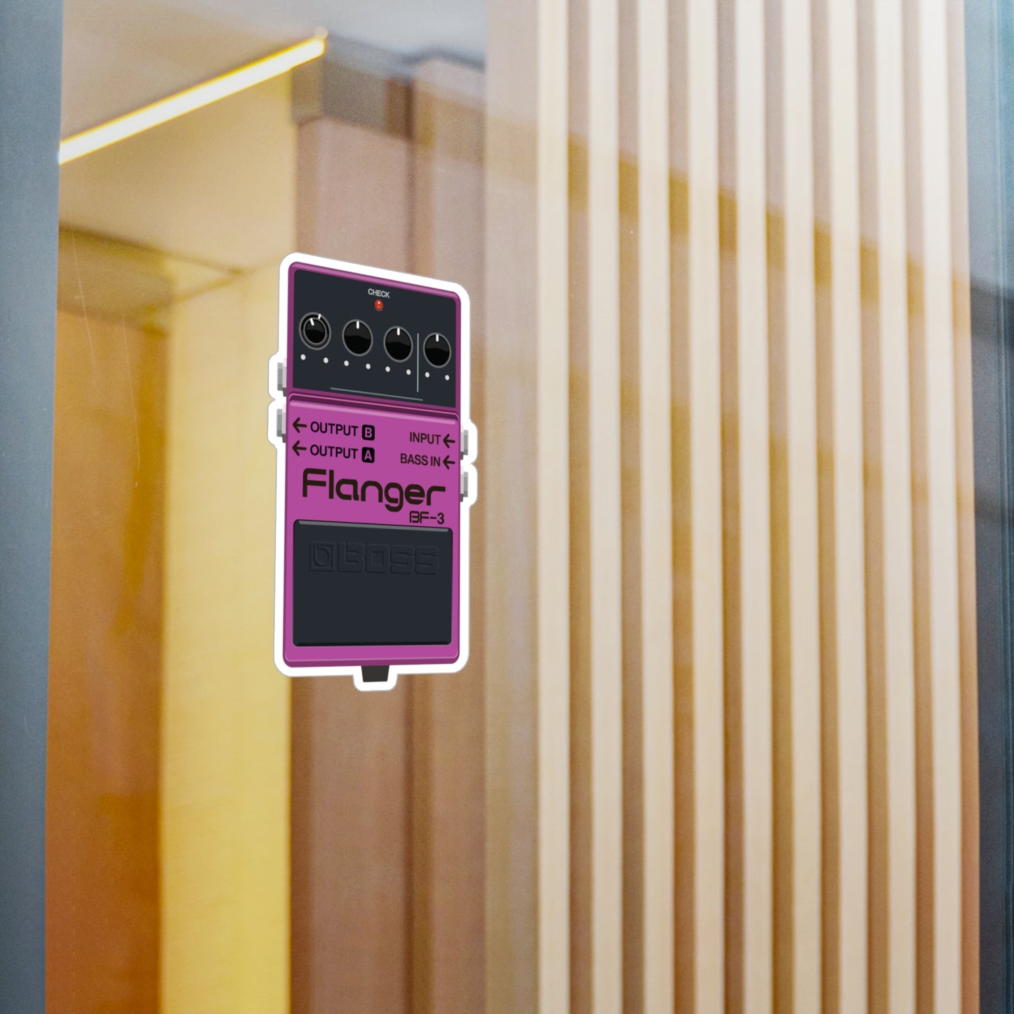 Flanger Guitar Pedal Vinyl Decal - Original Art - Collect Them All!