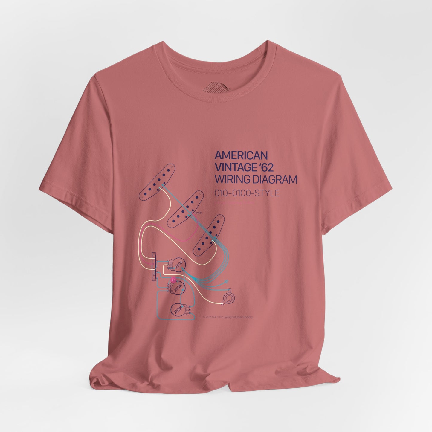 Vintage '62 Wiring Diagram Tee — Guitar Pickup Schematic Graphic T-Shirt