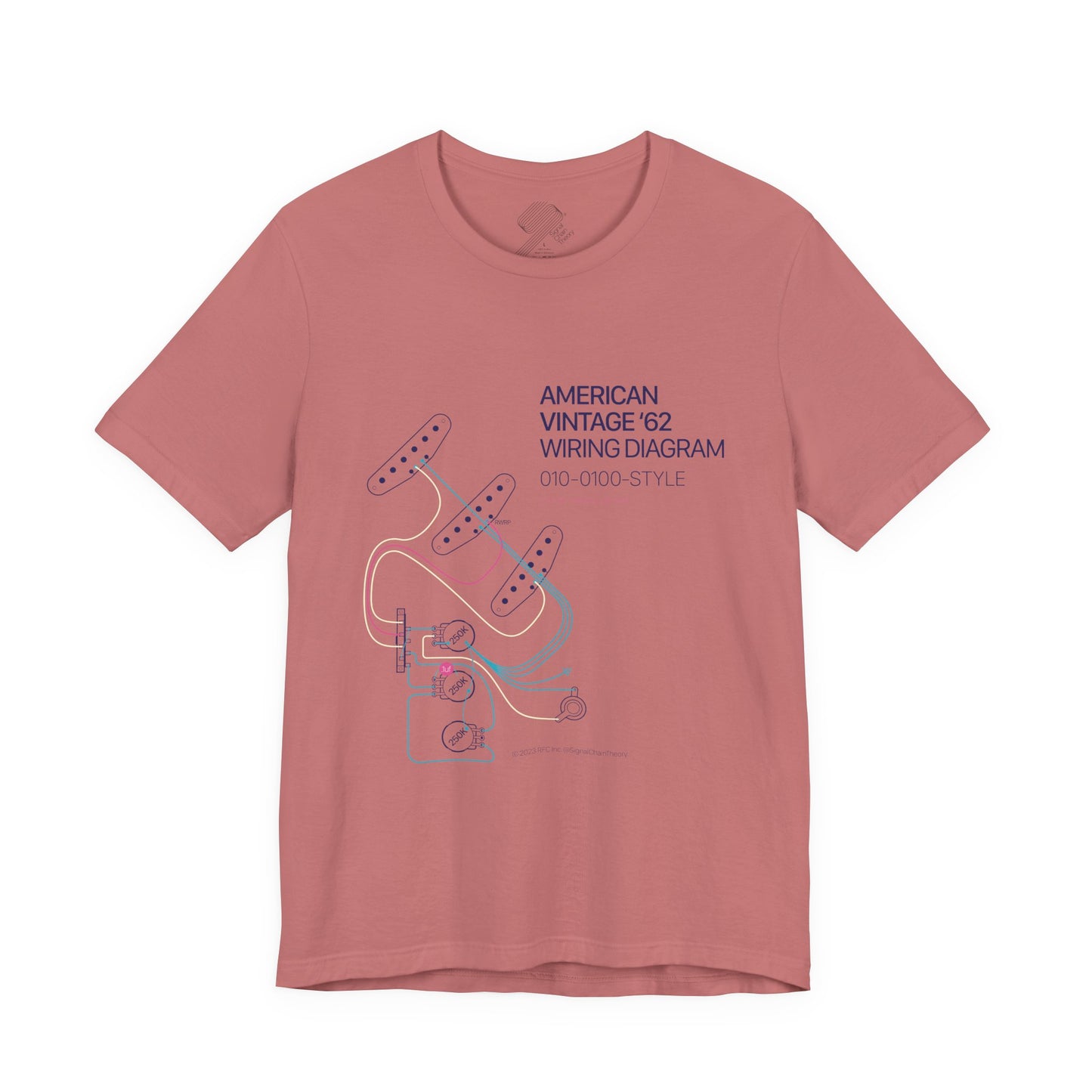 Vintage '62 Wiring Diagram Tee — Guitar Pickup Schematic Graphic T-Shirt