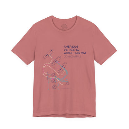 Vintage '62 Wiring Diagram Tee — Guitar Pickup Schematic Graphic T-Shirt