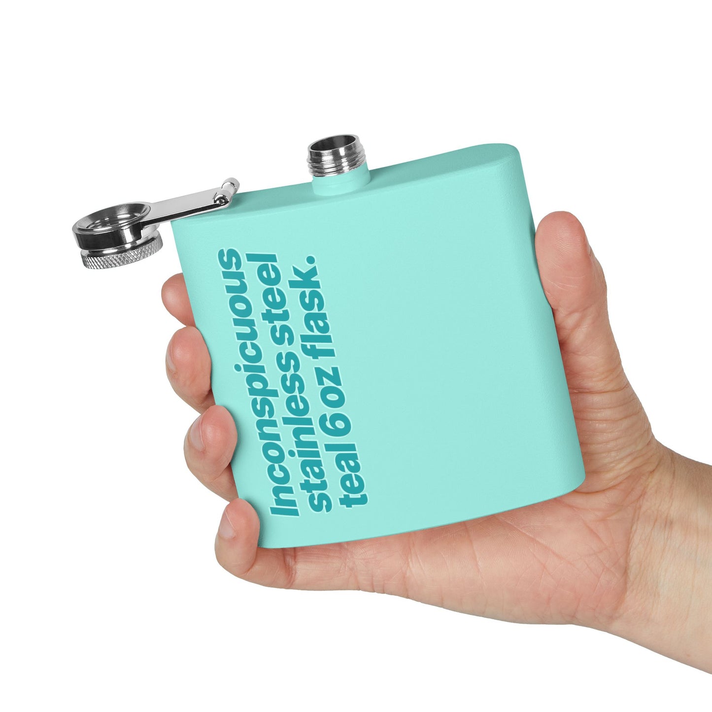 Inconspicuous Stainless Steel 6oz Flask — Minimalist, Hip and Cool.