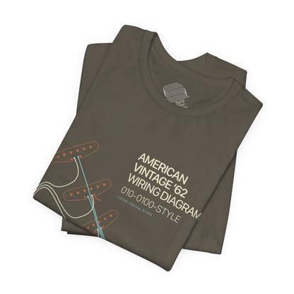 Vintage '62 Wiring Diagram Tee — Guitar Pickup Schematic Graphic T-Shirt