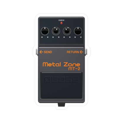 Metal Zone Guitar Pedal Vinyl Decal - Original Art - Collect Them All!