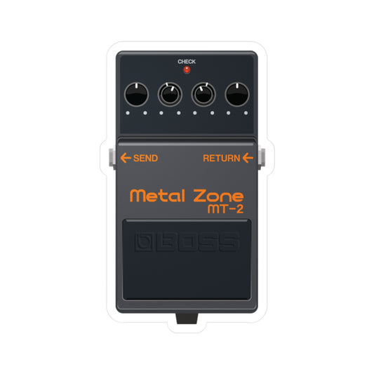 Metal Zone Guitar Pedal Vinyl Decal - Original Art - Collect Them All!