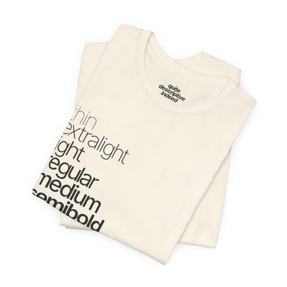 Typographical "Quite Descriptive T-Shirt" About Typography. Great Conversation Starter!