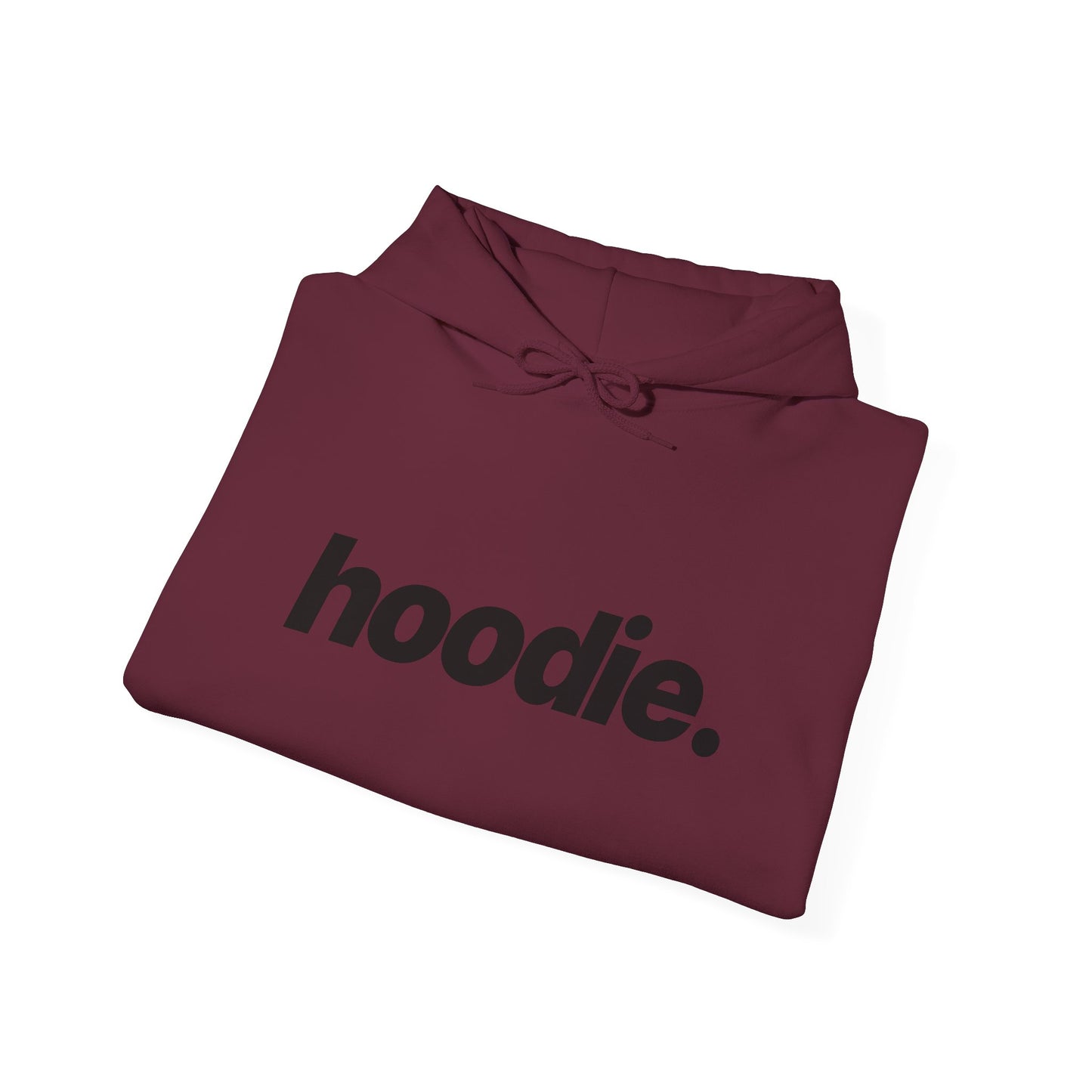 Hoodie with Quite Descriptive "hoodie" Bold Italic Text.  Unisex Heavy Blend Hooded Sweatshirt Casual Pullover.
