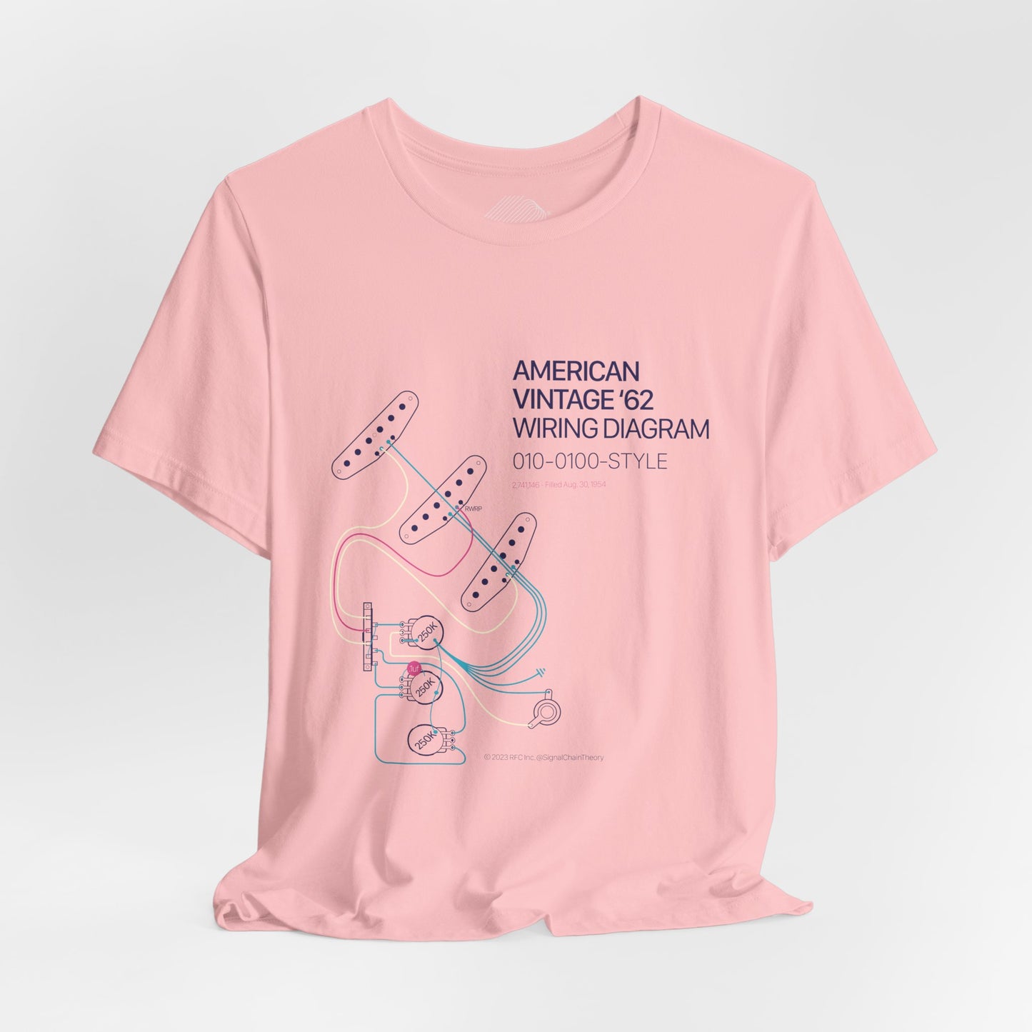 Vintage '62 Wiring Diagram Tee — Guitar Pickup Schematic Graphic T-Shirt