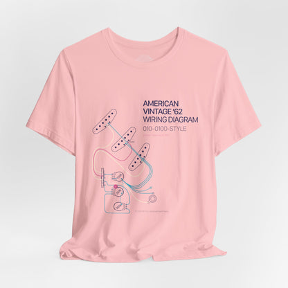 Vintage '62 Wiring Diagram Tee — Guitar Pickup Schematic Graphic T-Shirt
