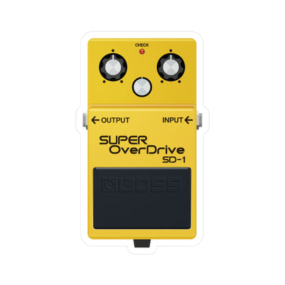 Super Overdrive Guitar Pedal Vinyl Decal - Original Art - Collect Them All!