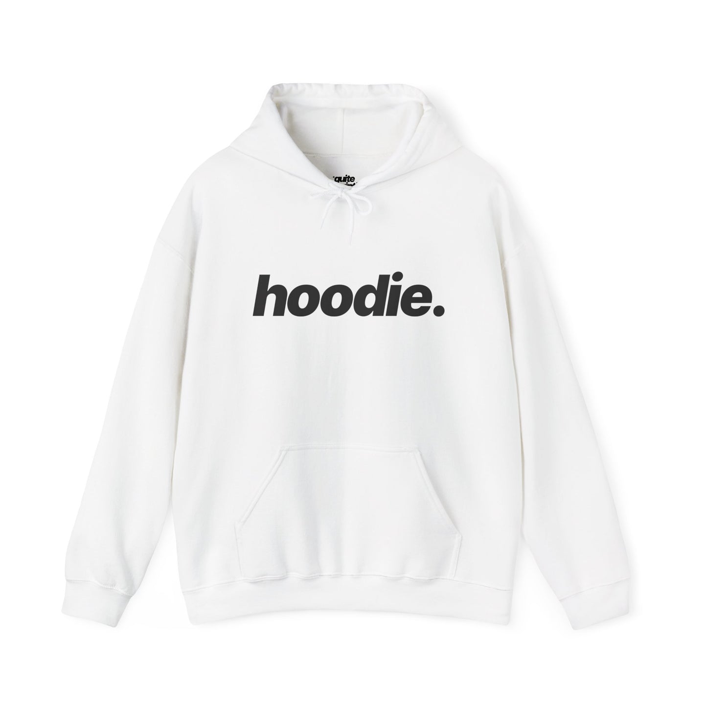 Hoodie with Quite Descriptive "hoodie" Bold Italic Text.  Unisex Heavy Blend Hooded Sweatshirt Casual Pullover.
