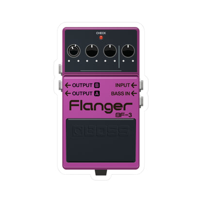 Flanger Guitar Pedal Vinyl Decal - Original Art - Collect Them All!