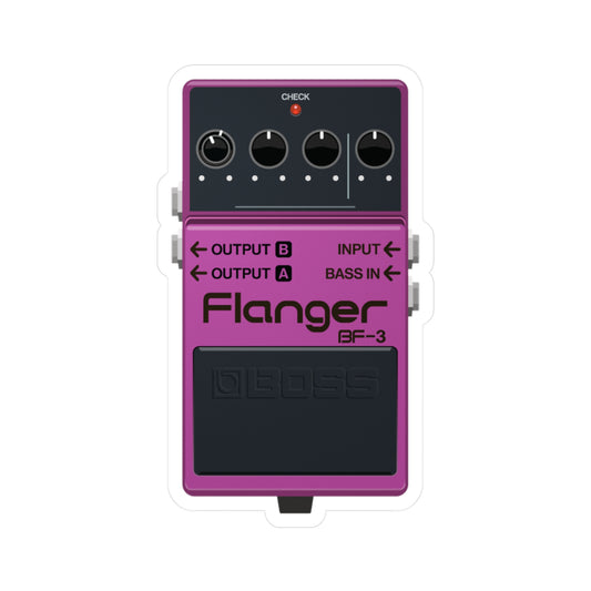 Flanger Guitar Pedal Vinyl Decal - Original Art - Collect Them All!