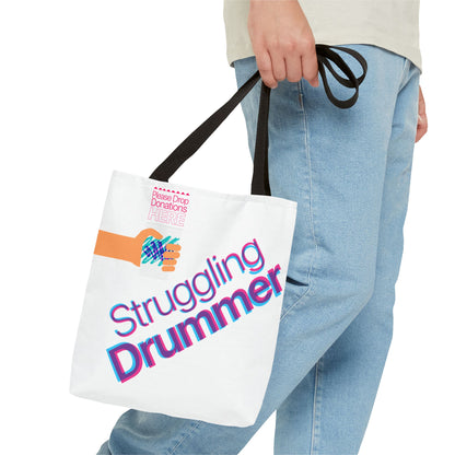 Struggling Drummer Tote Bag - Musical Themed, Perfect for Musicians and Drums Lovers (80s Jazzy Cup)