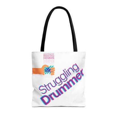 Struggling Drummer Tote Bag - Musical Themed, Perfect for Musicians and Drums Lovers (80s Jazzy Cup)