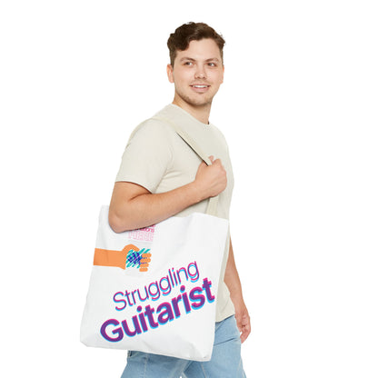 Struggling Guitarist Tote Bag - Musical Themed, Perfect for Musicians and Music Lovers (Jazz Cup)
