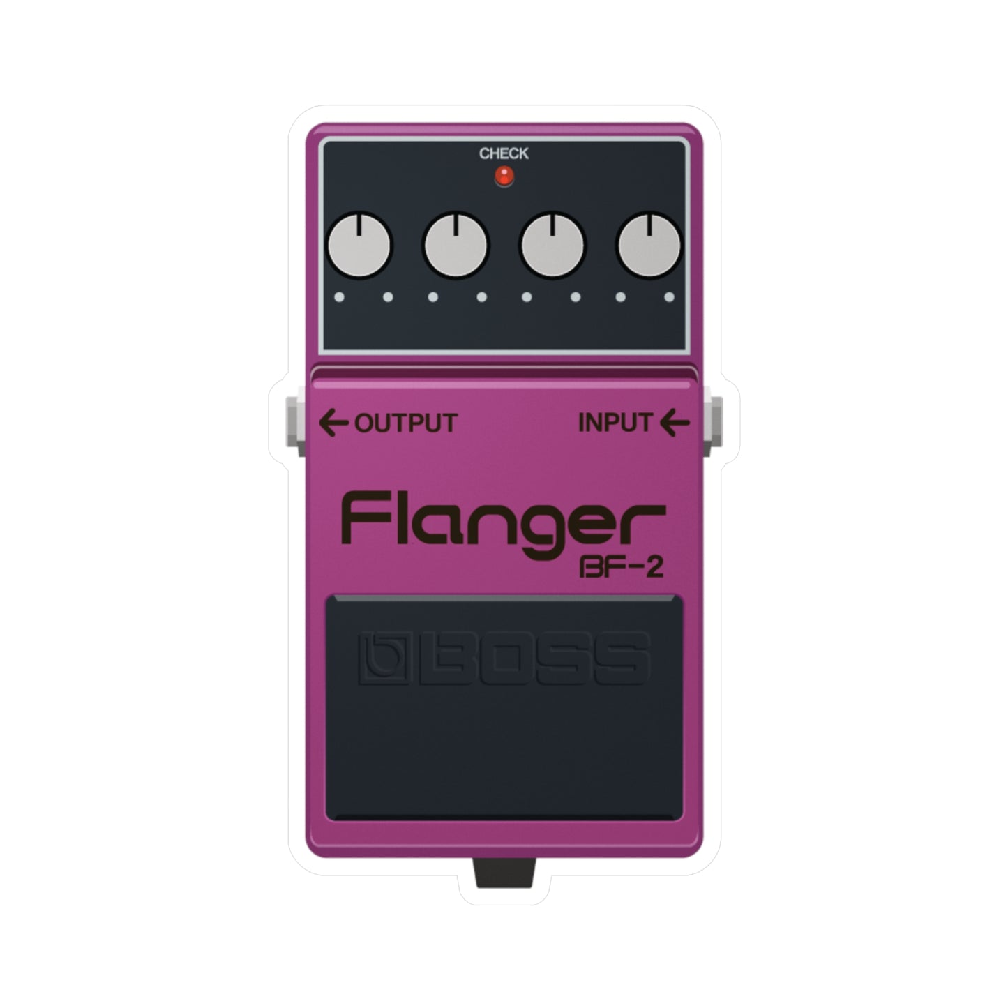 Analog Flanger Guitar Pedal Vinyl Decal - Original Art - Collect Them All!