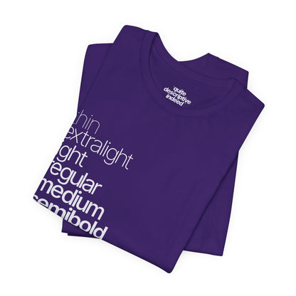 Typographical "Quite Descriptive T-Shirt" About Typography. Great Conversation Starter!