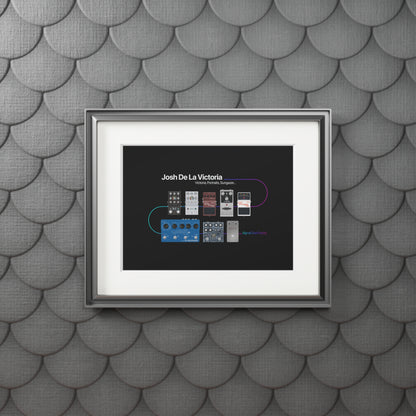 Josh Dela Victoria's Simple Guitar Pedalboard Giclée Art Print