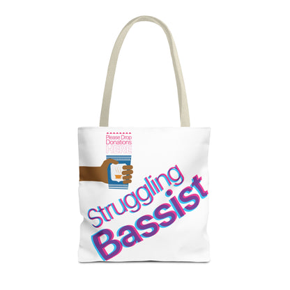 Struggling Bassist Tote Bag - Musical Themed, Perfect for Musicians and Bass Players - Original Design by Signal Chain Theory (Greek Cup)