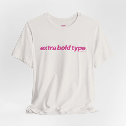 Quite Descriptive Generic Tee with Extra Bold Type™. Minimalist Typography Cozy Shirt.