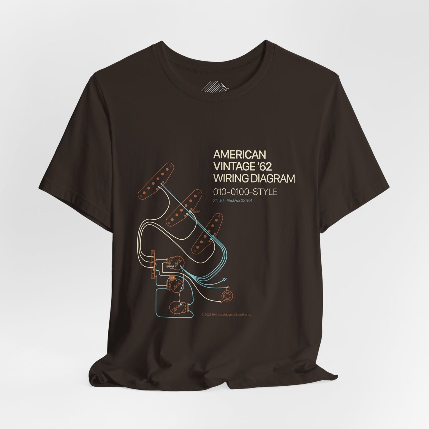 Vintage '62 Wiring Diagram Tee — Guitar Pickup Schematic Graphic T-Shirt