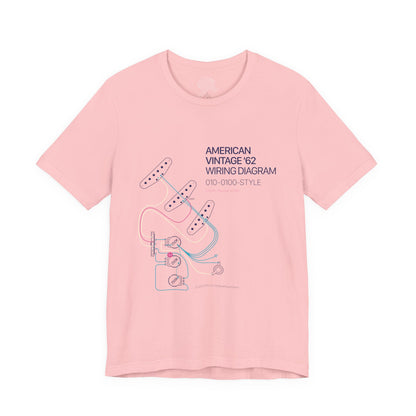 Vintage '62 Wiring Diagram Tee — Guitar Pickup Schematic Graphic T-Shirt