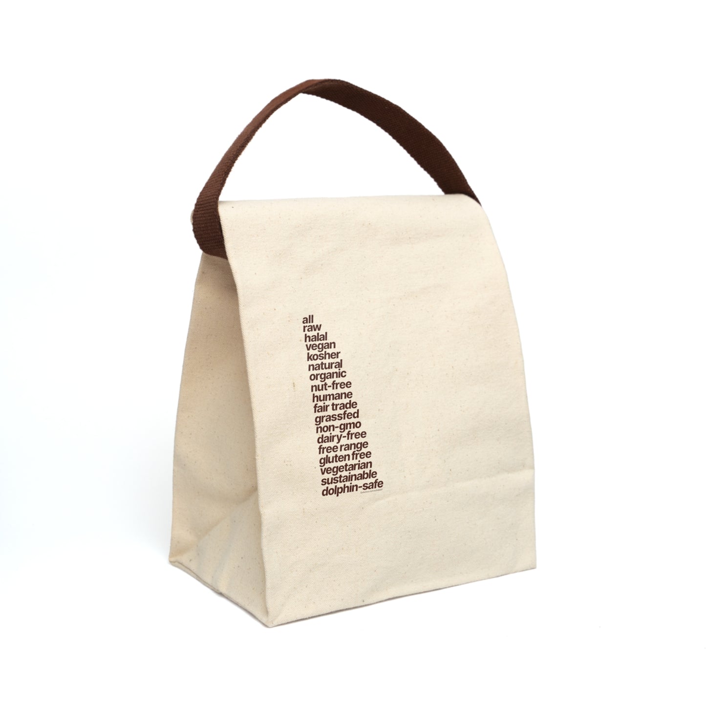 Food Pride "Quite Descriptive" 100% Natural Cotton Canvas Lunch Bag. Only Available on Planet Earth!