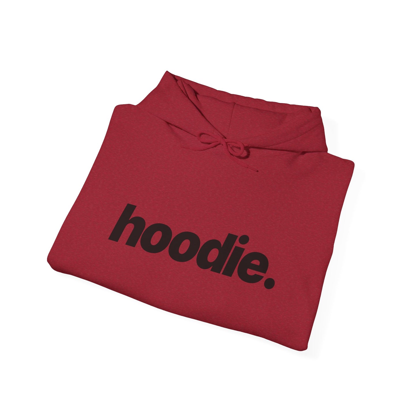 Hoodie with Quite Descriptive "hoodie" Bold Italic Text.  Unisex Heavy Blend Hooded Sweatshirt Casual Pullover.