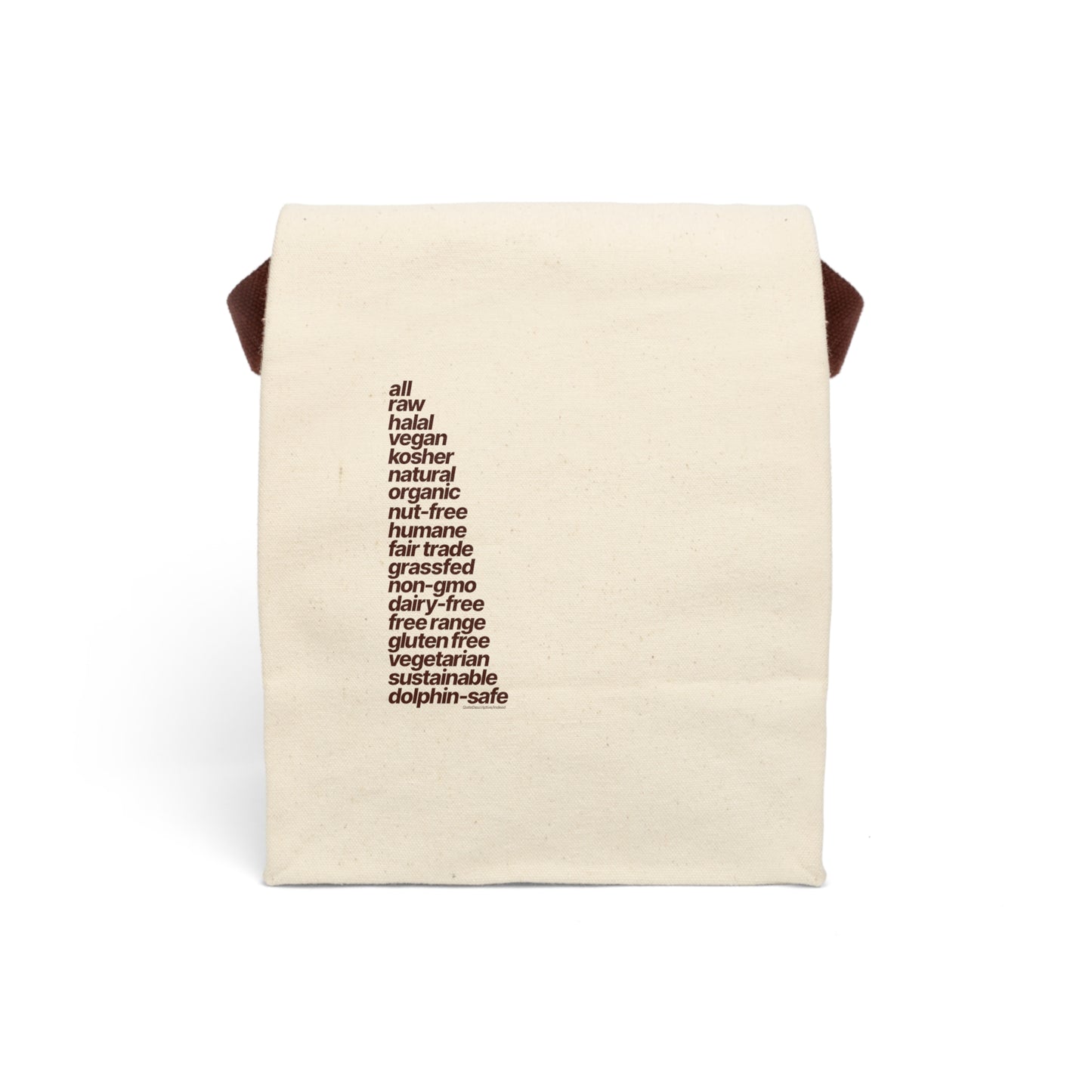 Food Pride "Quite Descriptive" 100% Natural Cotton Canvas Lunch Bag. Only Available on Planet Earth!