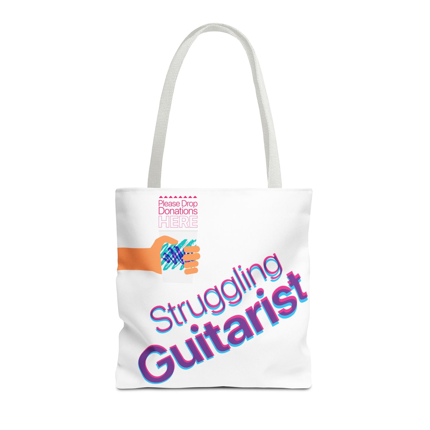 Struggling Guitarist Tote Bag - Musical Themed, Perfect for Musicians and Music Lovers (Jazz Cup)