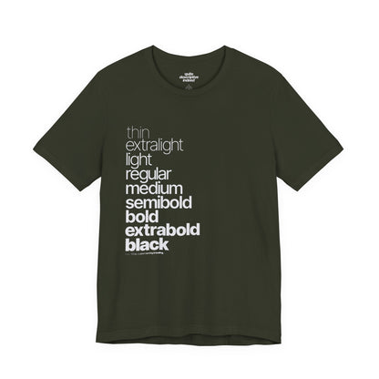 Typographical "Quite Descriptive T-Shirt" About Typography. Great Conversation Starter!