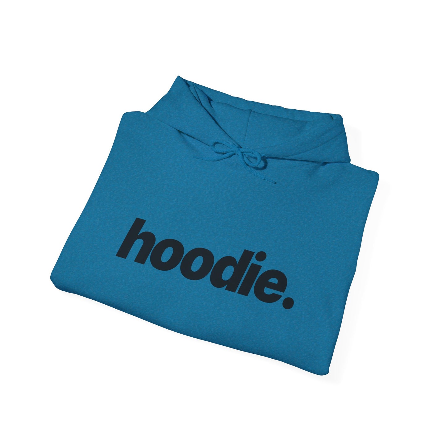Hoodie with Quite Descriptive "hoodie" Bold Italic Text.  Unisex Heavy Blend Hooded Sweatshirt Casual Pullover.
