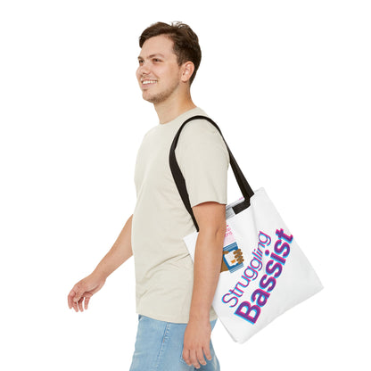 Struggling Bassist Tote Bag - Musical Themed, Perfect for Musicians and Bass Players - Original Design by Signal Chain Theory (Greek Cup)