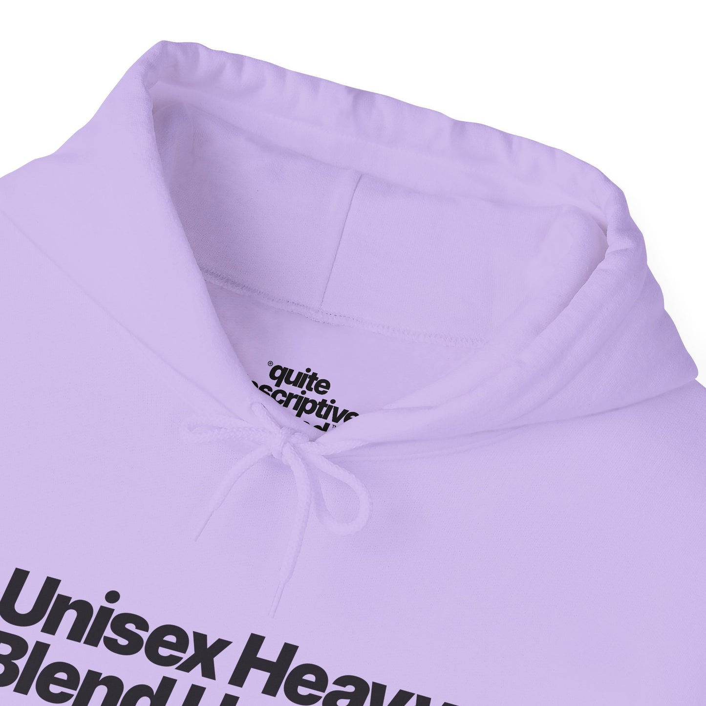 Quite Descriptive "Unisex Heavy Blend Hooded Sweatshirt" unisex heavy blend hooded sweatshirt. Simple Typography Casual Pullover.