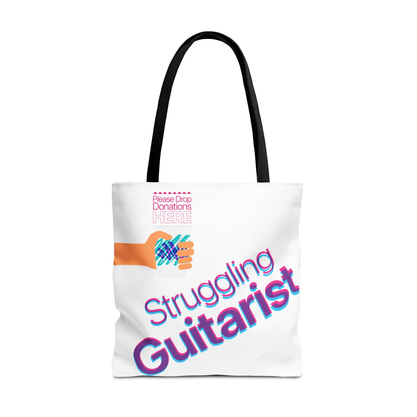 Struggling Guitarist Tote Bag - Musical Themed, Perfect for Musicians and Music Lovers (Jazz Cup)