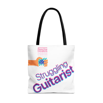 Struggling Guitarist Tote Bag - Musical Themed, Perfect for Musicians and Music Lovers (Jazz Cup)