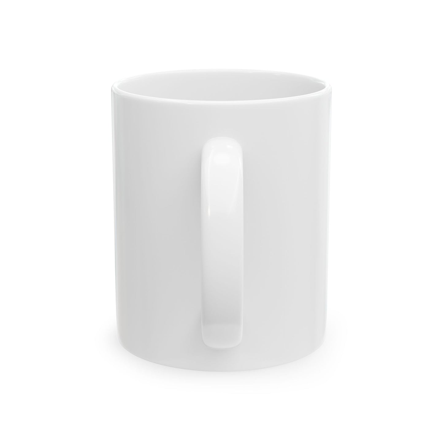 Quite Descriptive "Generic Ceramic Mug" mug. Bold Black Italic Typography Ceramic Coffee Cup (11oz/15oz)