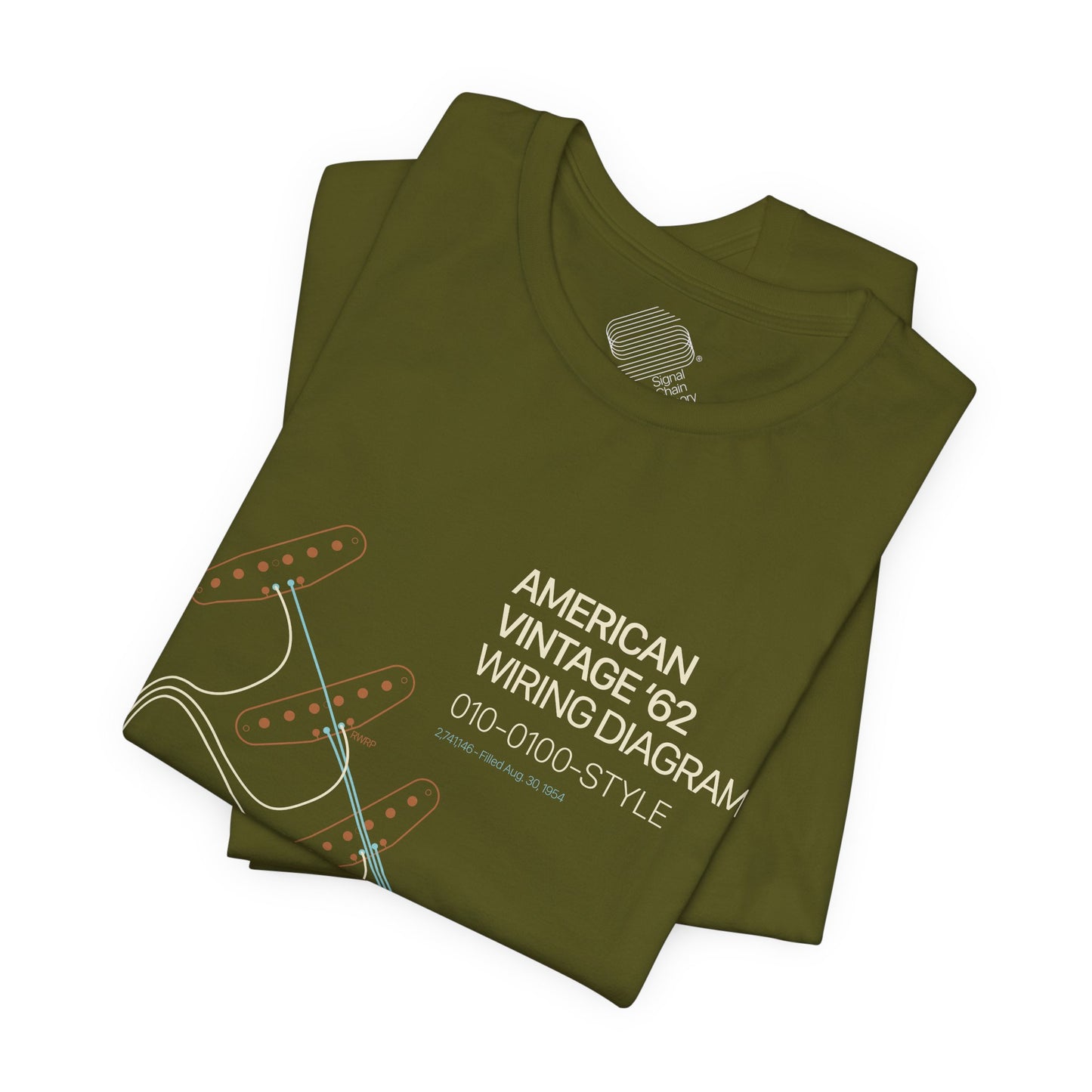 Vintage '62 Wiring Diagram Tee — Guitar Pickup Schematic Graphic T-Shirt