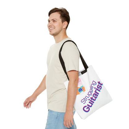 Struggling Guitarist Tote Bag - Musical Themed, Perfect for Musicians and Music Lovers (Jazz Cup)