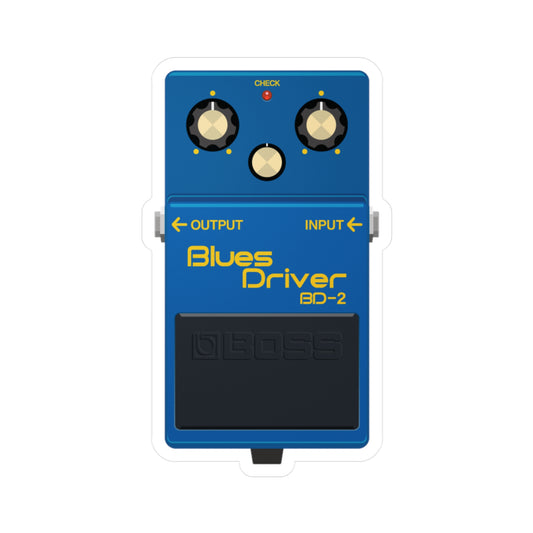 Blues Driver Guitar Pedal Vinyl Decal - Original Art - Collect Them All!