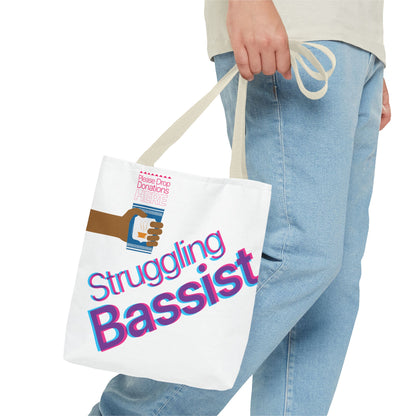 Struggling Bassist Tote Bag - Musical Themed, Perfect for Musicians and Bass Players - Original Design by Signal Chain Theory (Greek Cup)