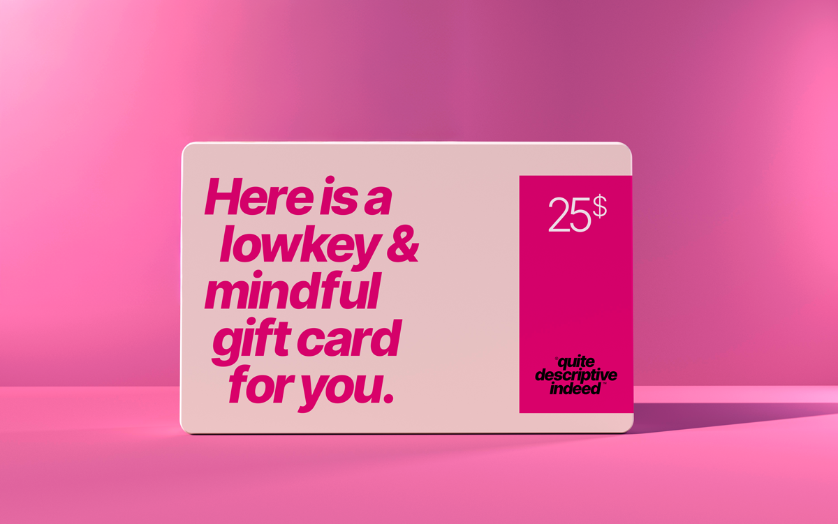 Quite Descriptive Gift Cards